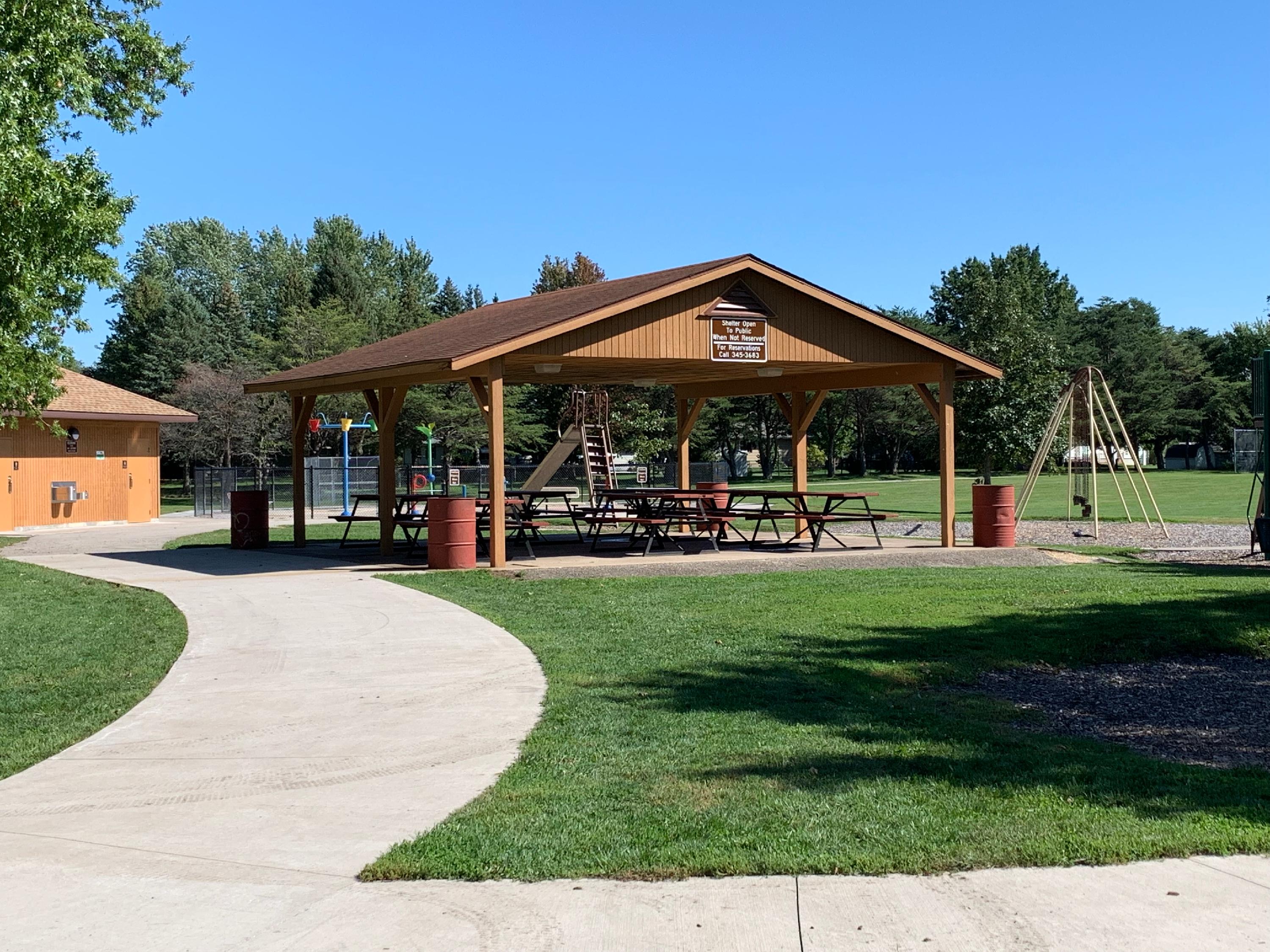 picnic shelter in a park